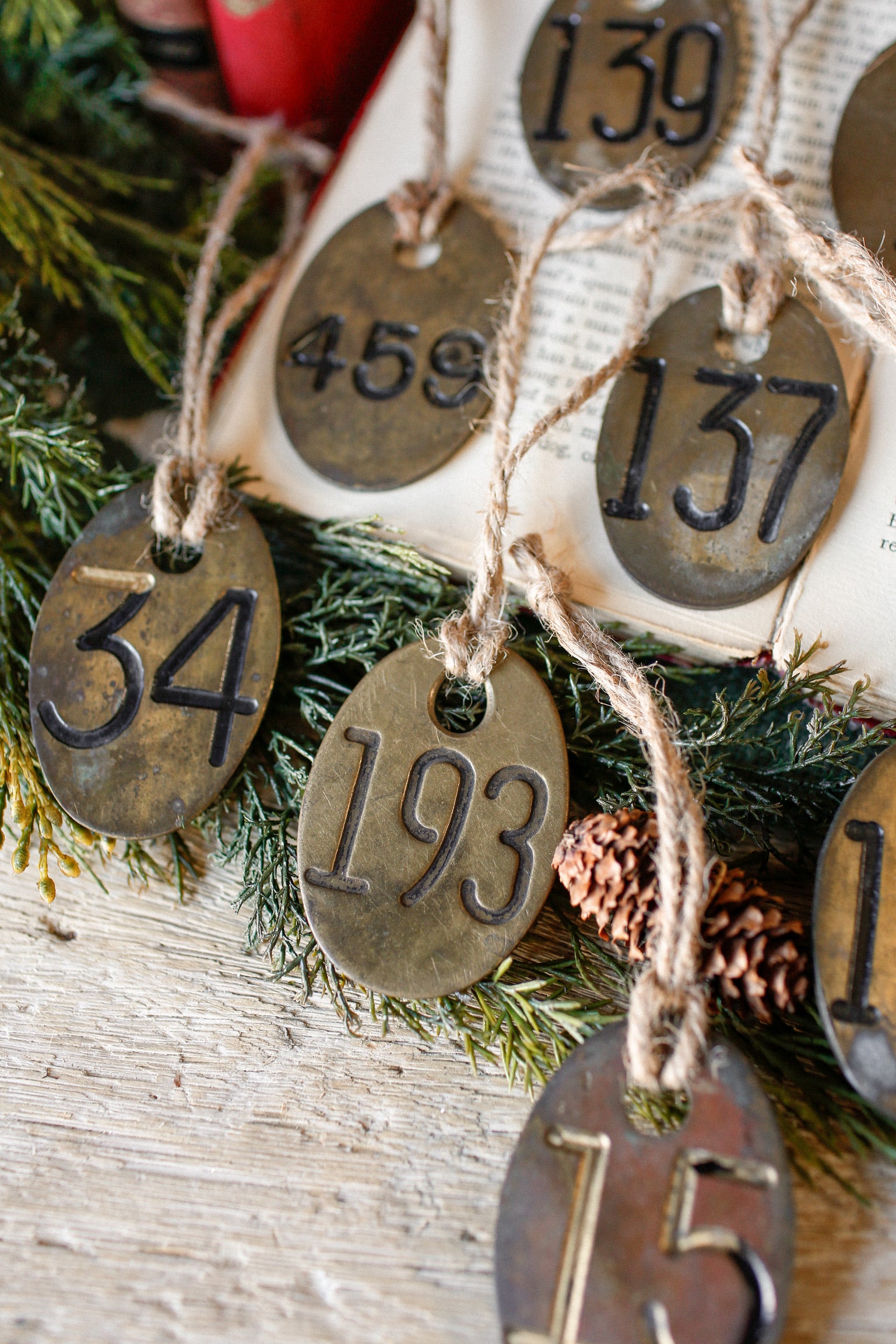 Vintage Brass Cow Tag