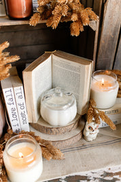 Cozy Pumpkin Glass Jar Fall Candle -Wholesale The Little Burlap Barn®