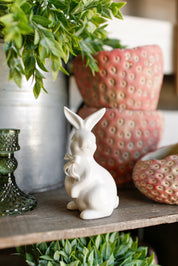 Stoneware Bunny With Bow The Little Burlap Barn®