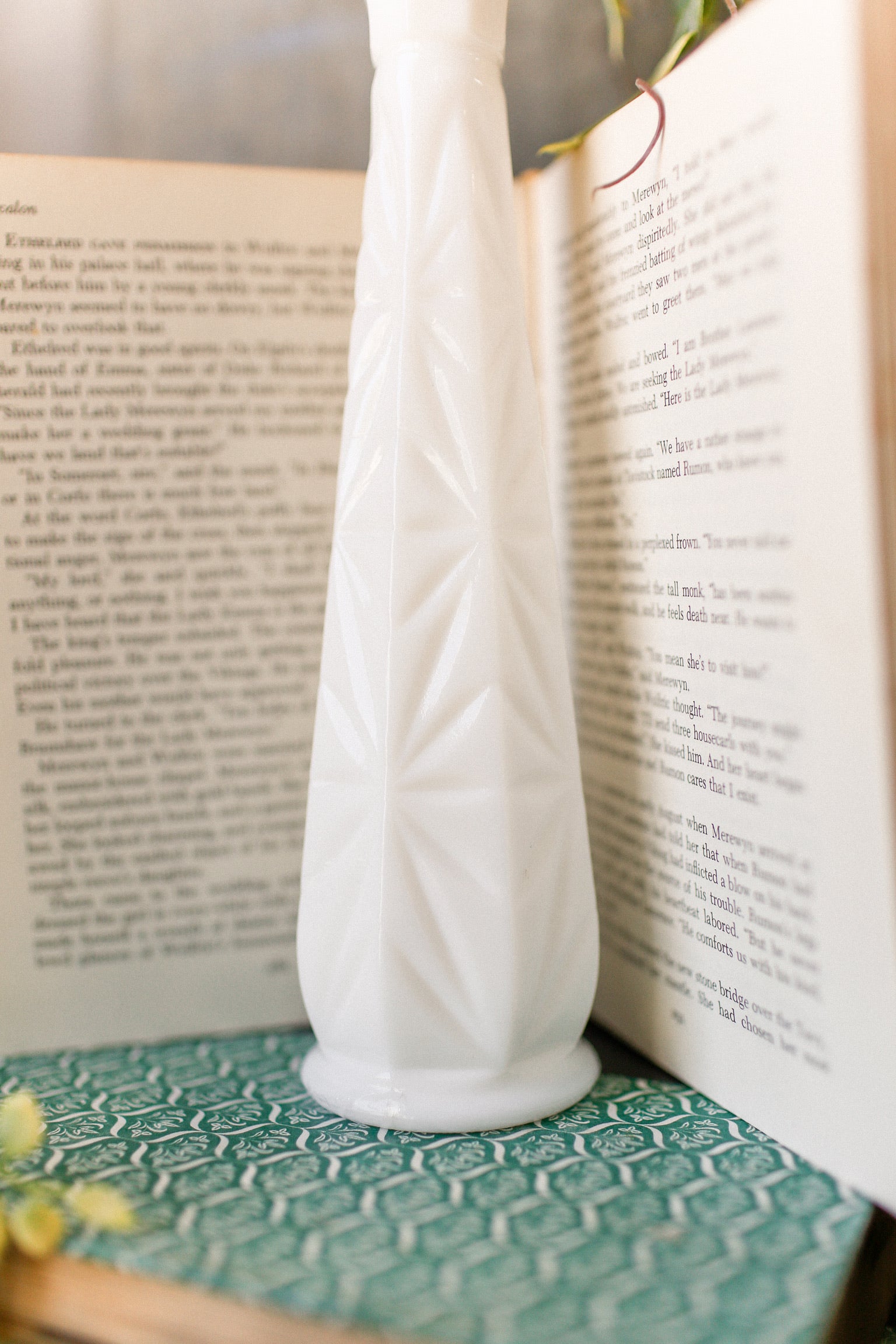 Vintage Cut Milk Glass Bud Vase The Little Burlap Barn®