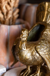 Gilded Turkey Vase Accent Decor