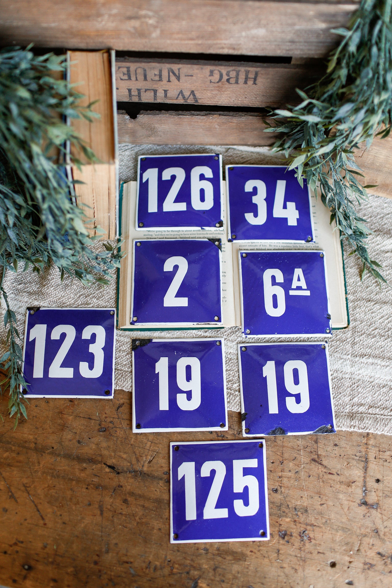 Salvaged French Enamel Number The Little Burlap Barn®