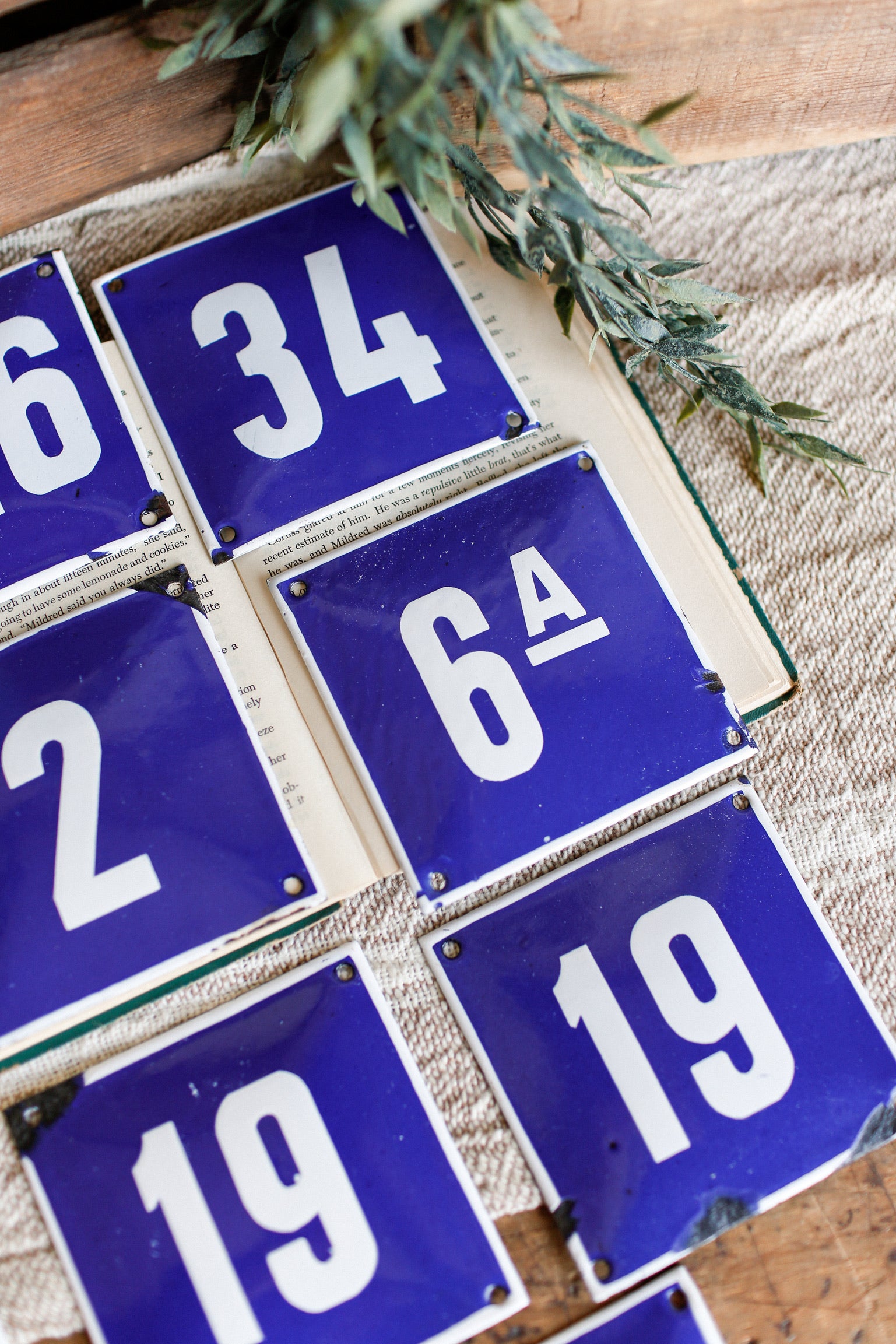 Salvaged French Enamel Number The Little Burlap Barn®