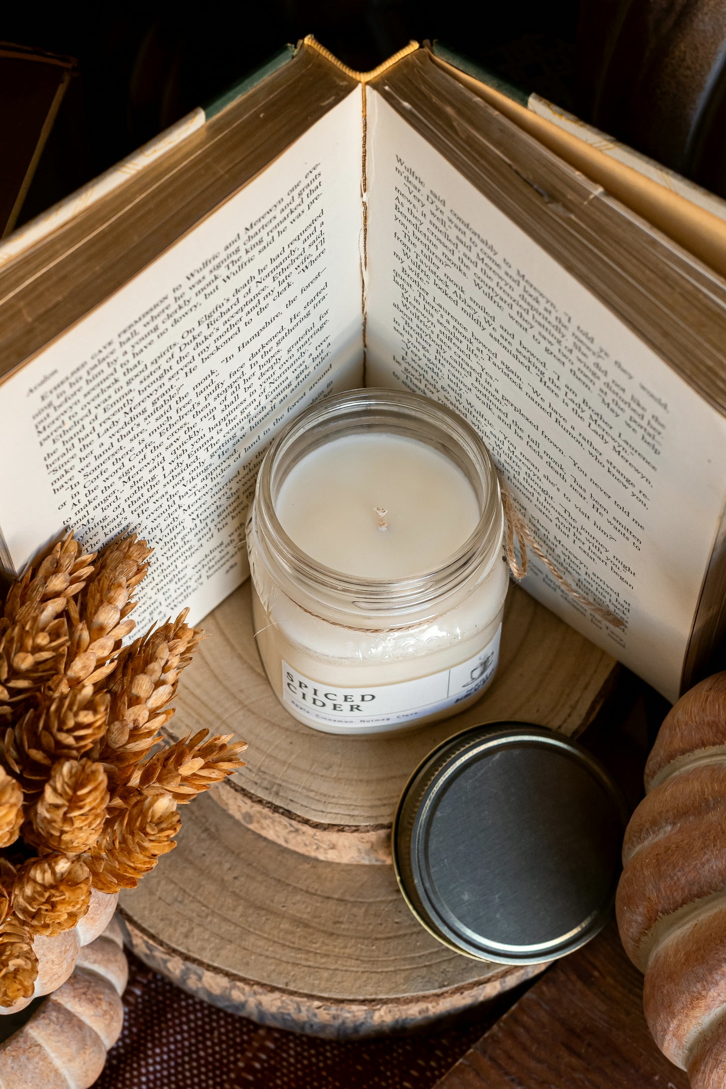 Spiced Cider Mason Jar Candle The Little Burlap Barn