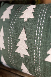 Stitched Tree Pattern Pillow