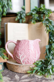 Hand-Painted Pink Cabbage Creamer