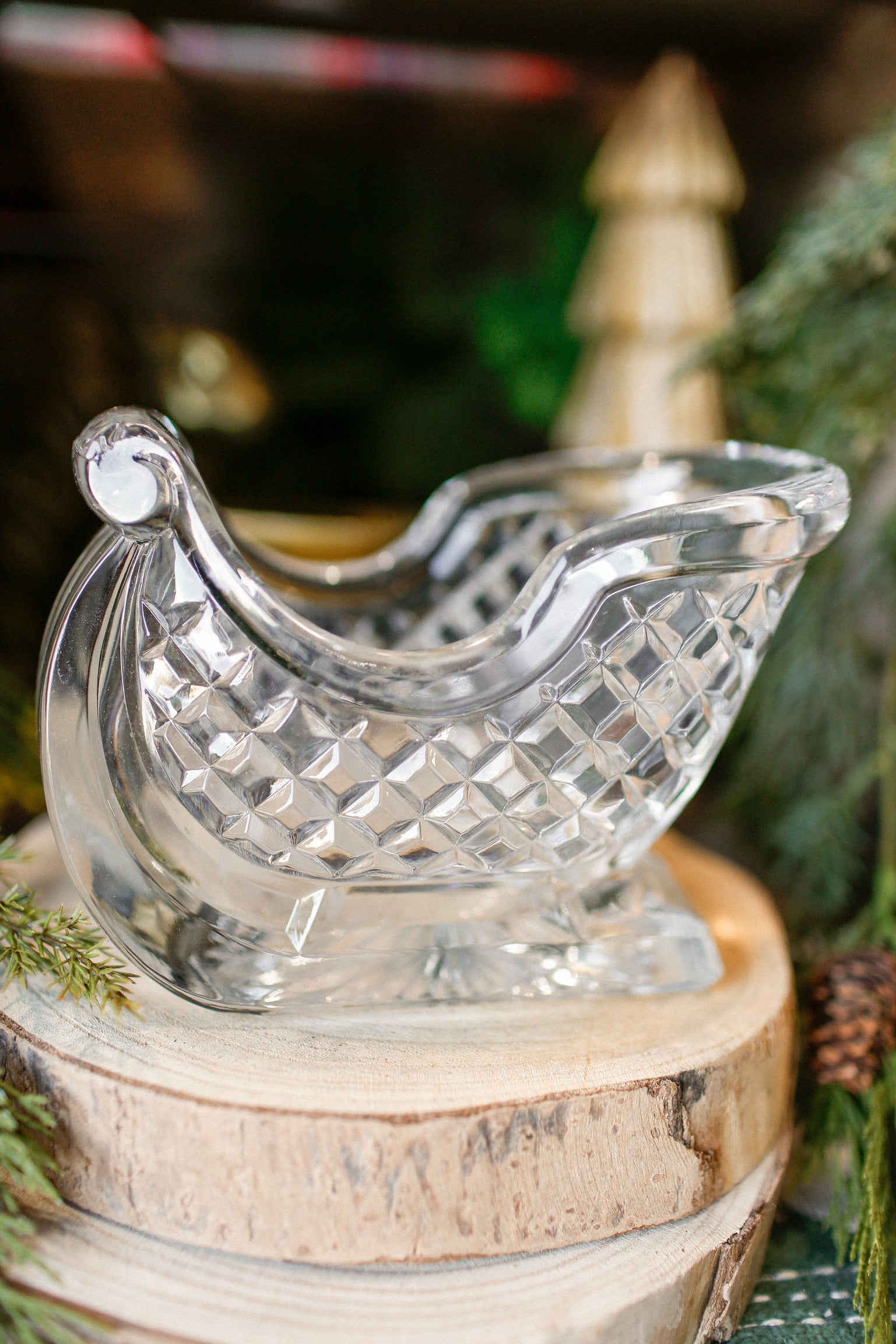 Vintage Crystal Sleigh The Little Burlap Barn®