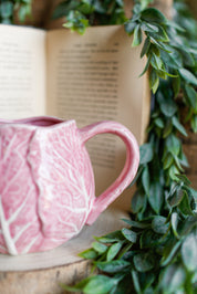 Hand-Painted Pink Cabbage Creamer