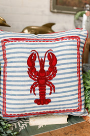 Embroidered Lobster Pillow The Little Burlap Barn®