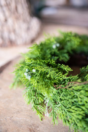Real Touch Dripping Cedar Mini Wreath