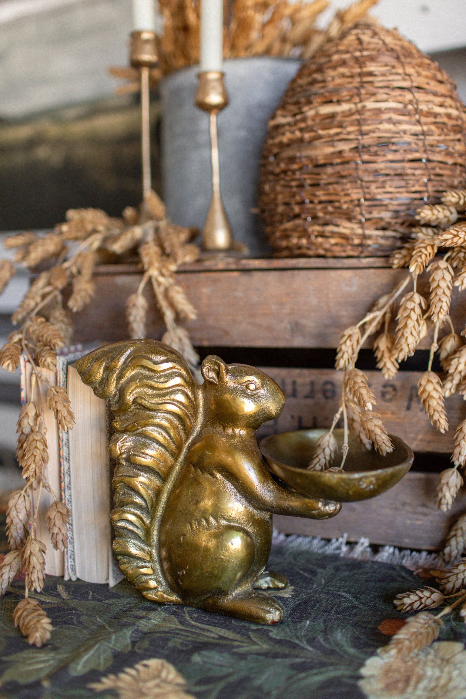 Brass Squirrel Figurine