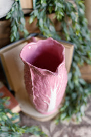 Hand-Painted Pink Cabbage Pitcher