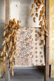 Marigold Block Print Kitchen Towels