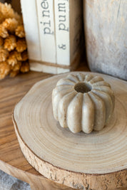 Marble Ribbed Taper Holder Creative Co-Op