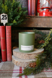 Stoneware Mistletoe Candle