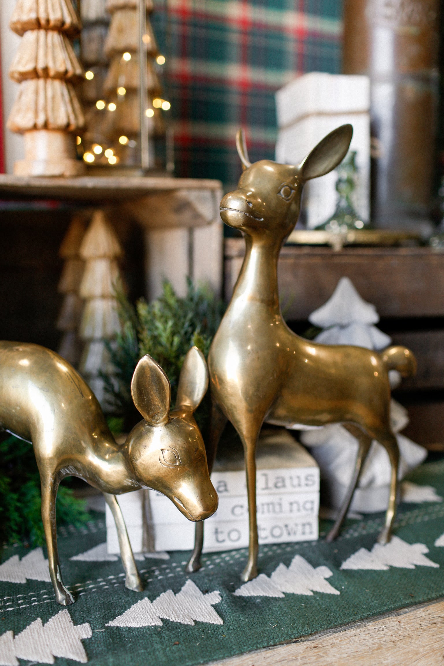 Vintage Brass Regency Deer