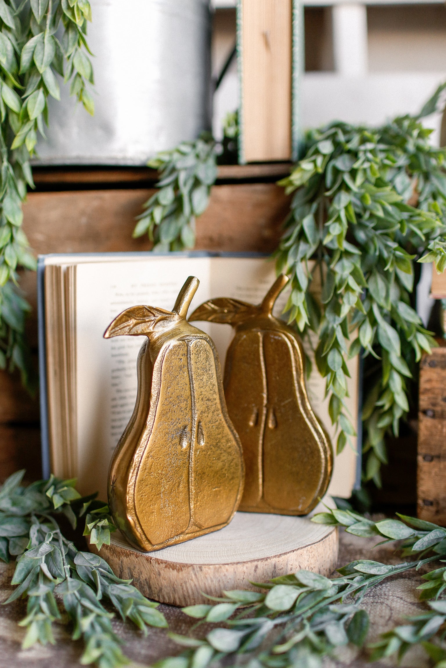 Golden Pear Bookends