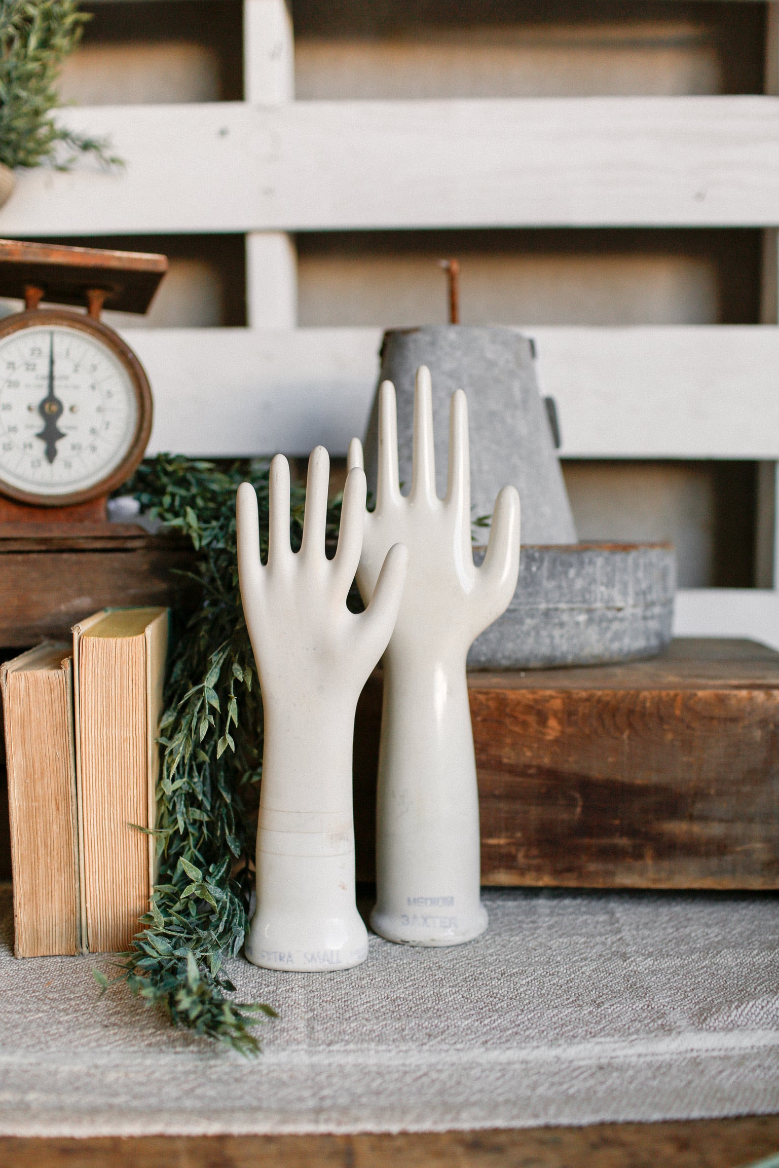 Vintage Industrial Ceramic Glove Mold (M)