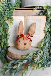 Primitive Floral Bunny Ornament