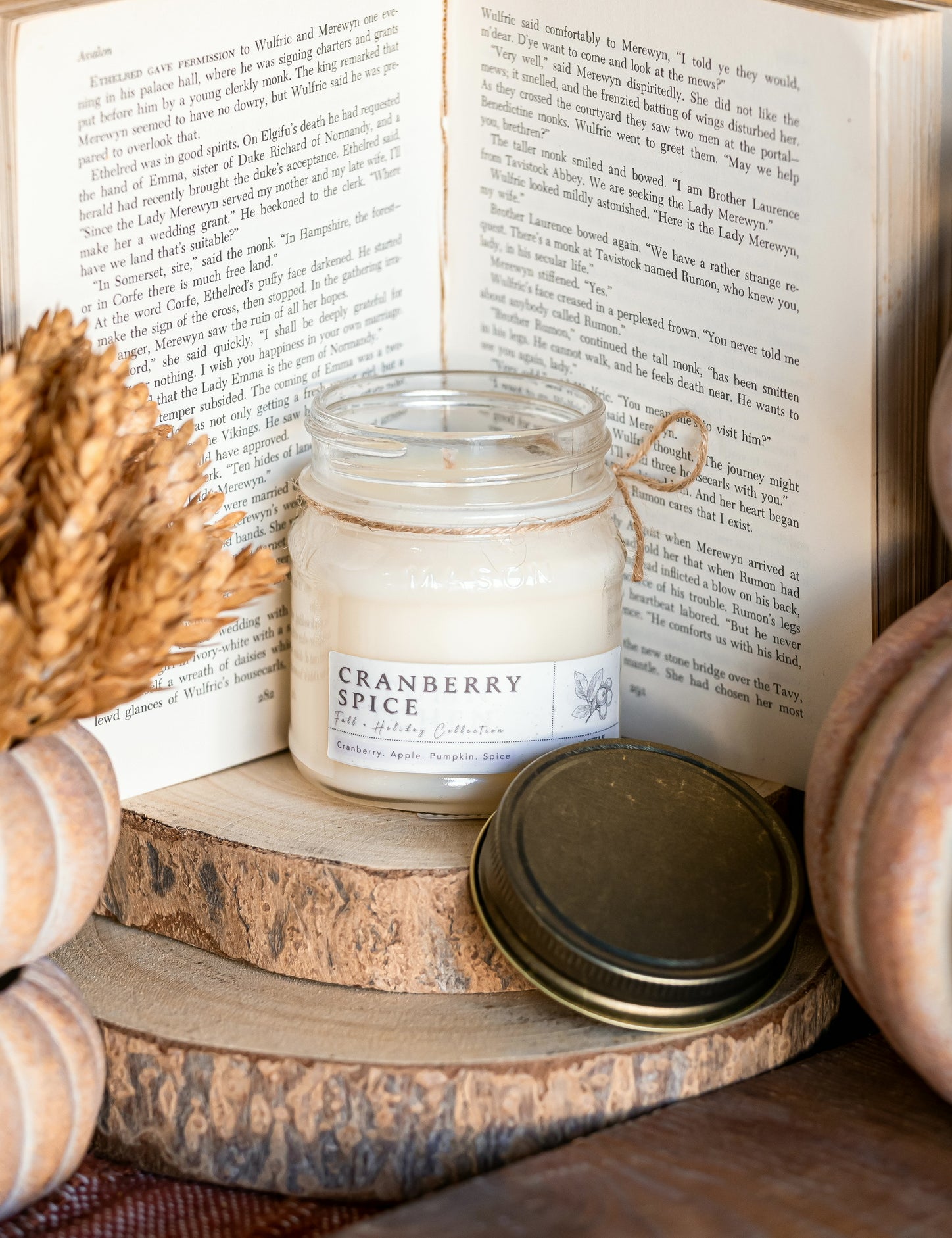 Cranberry Spice Mason Jar Candle The Little Burlap Barn