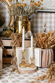 Harvest Cut Glass Candlestick