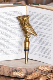 Gold Owl Bottle Stopper Accent Decor