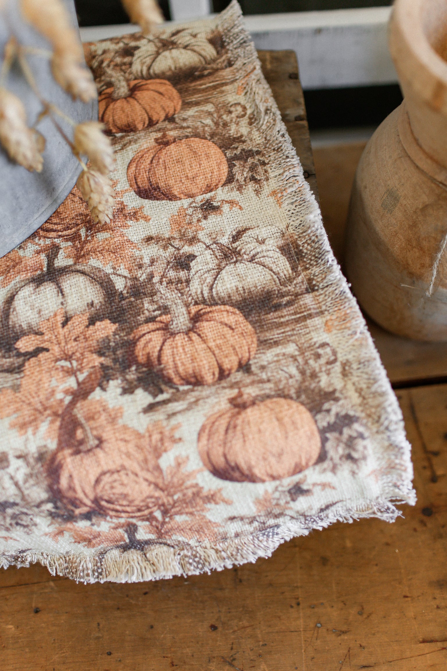 Autumn Leaves & Pumpkins Runner