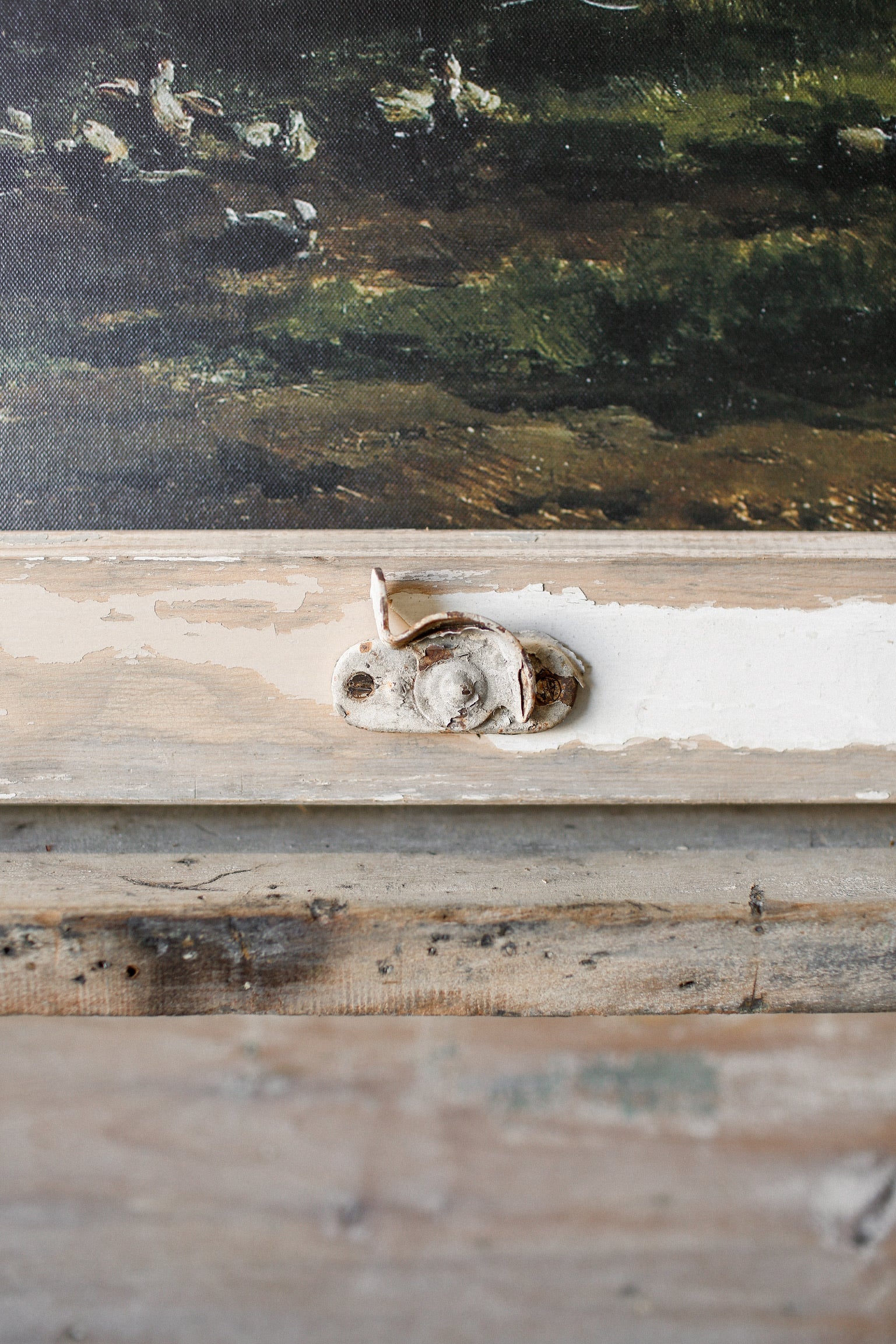 Salvaged Framed River Landscape Canvas The Little Burlap Barn®