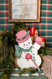 Retro Snowman Sign