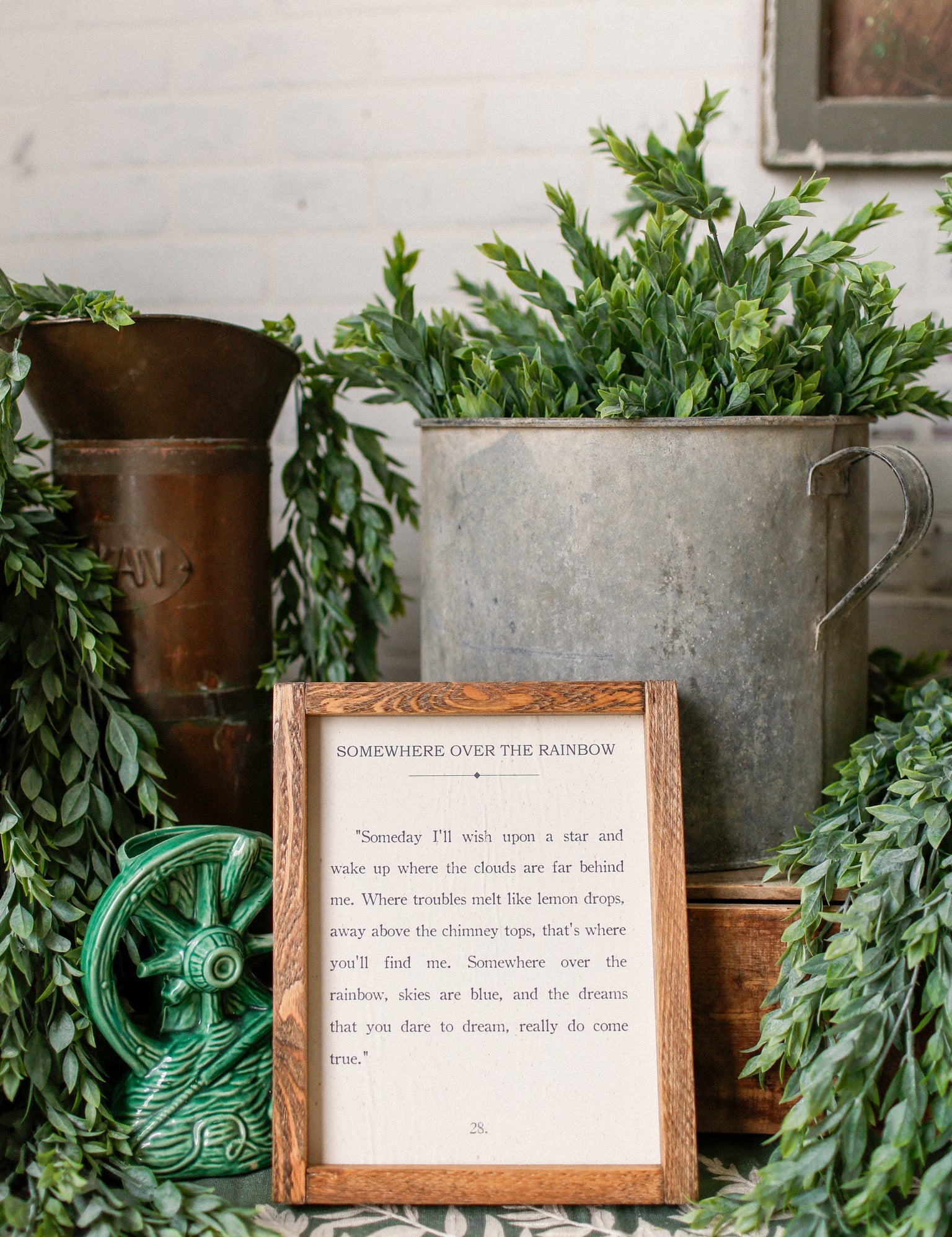 Handmade "Somewhere Over The Rainbow" Framed Sign The Little Burlap Barn®
