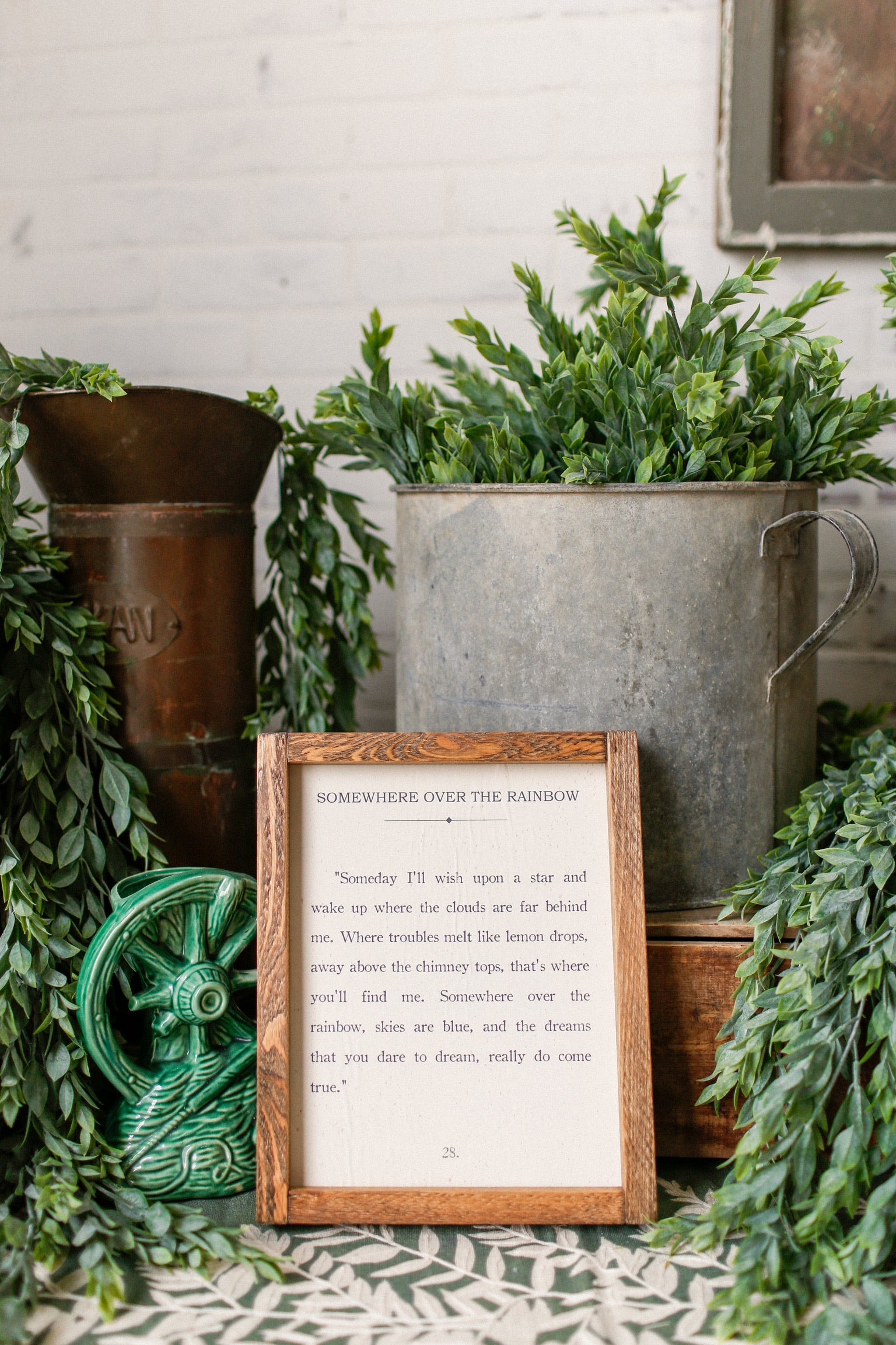 Handmade "Somewhere Over The Rainbow" Framed Sign The Little Burlap Barn®