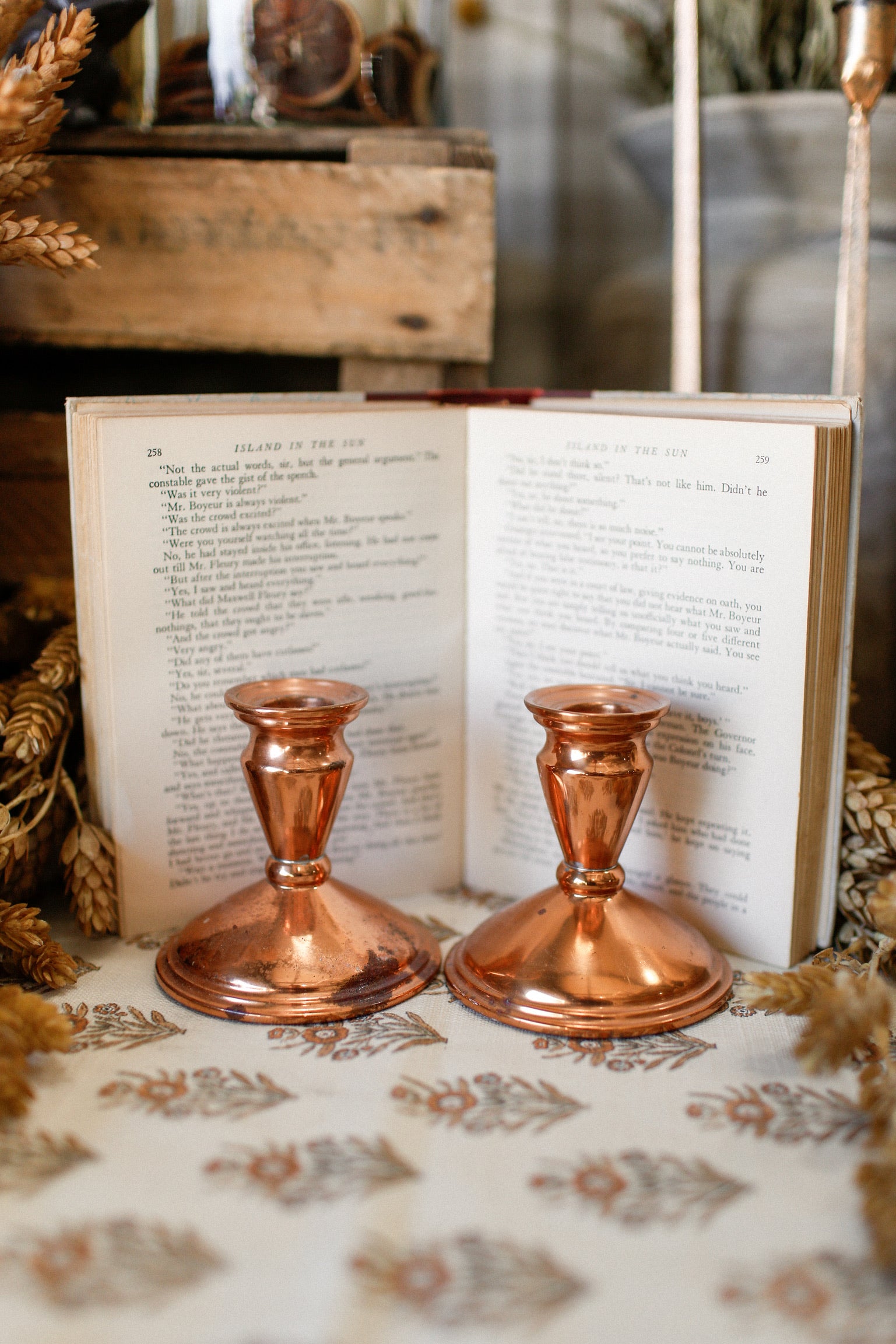 Vintage Copper Candlesticks