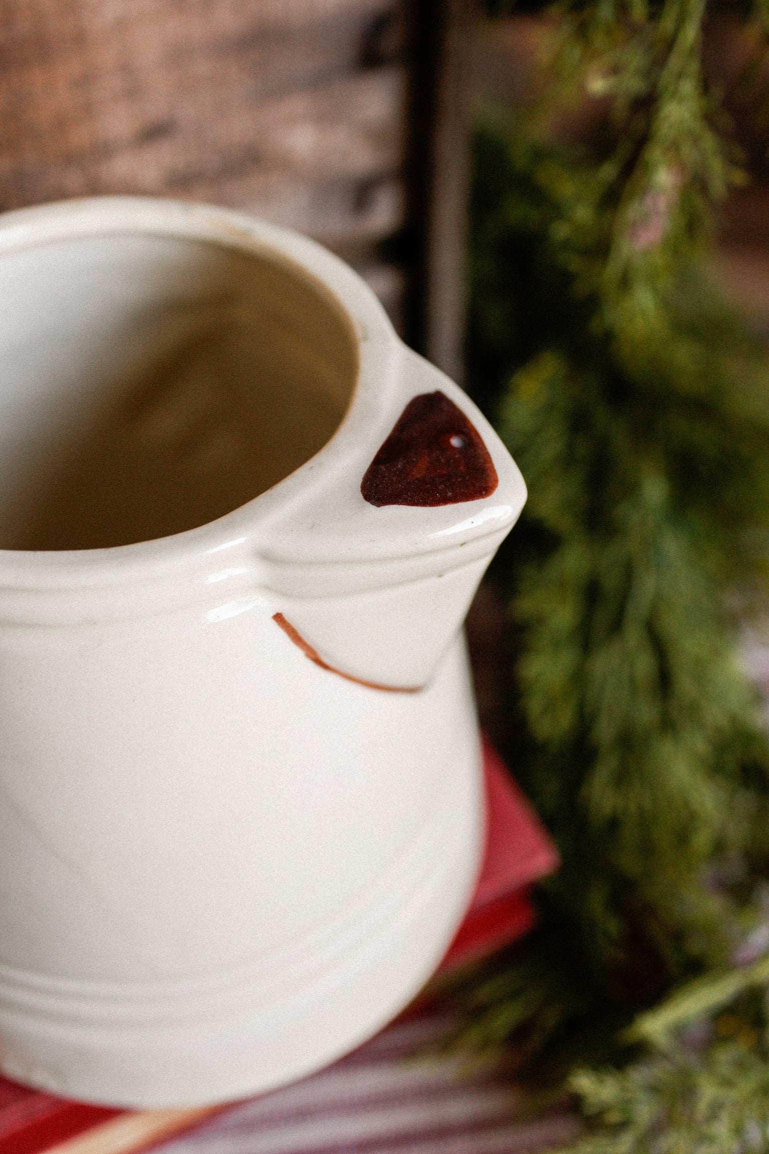 Vintage Pinecone Ceramic Teapot Vase