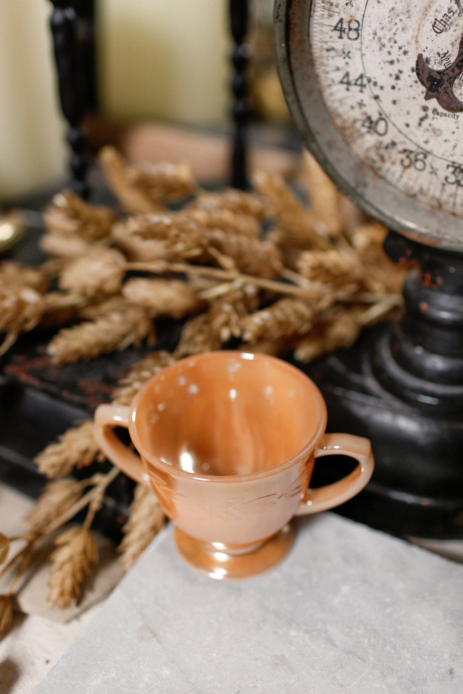 Vintage Fire King Peach Sugar