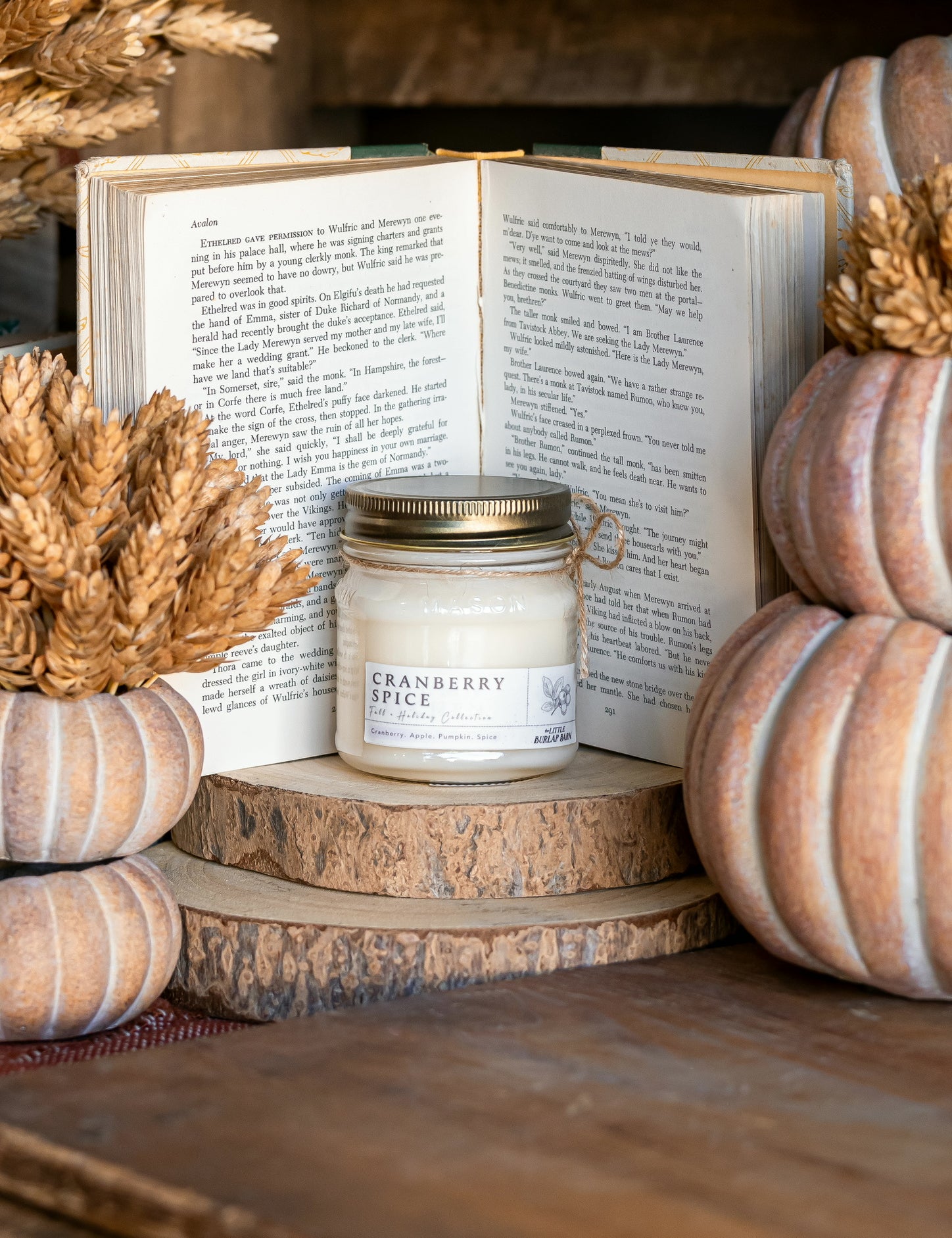 Cranberry Spice Mason Jar Candle The Little Burlap Barn