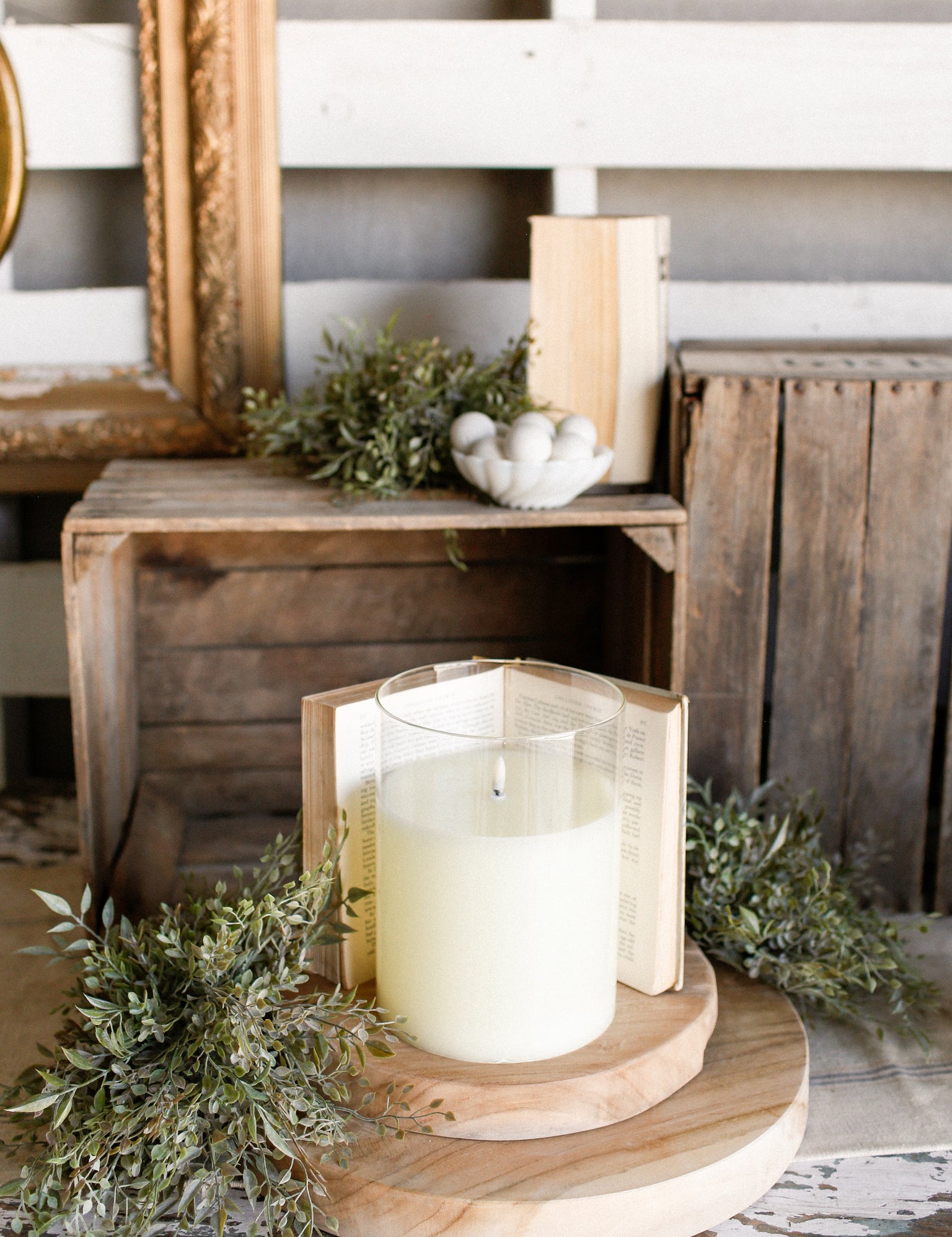 Medium Ivory Flameless Candle The Little Burlap Barn®