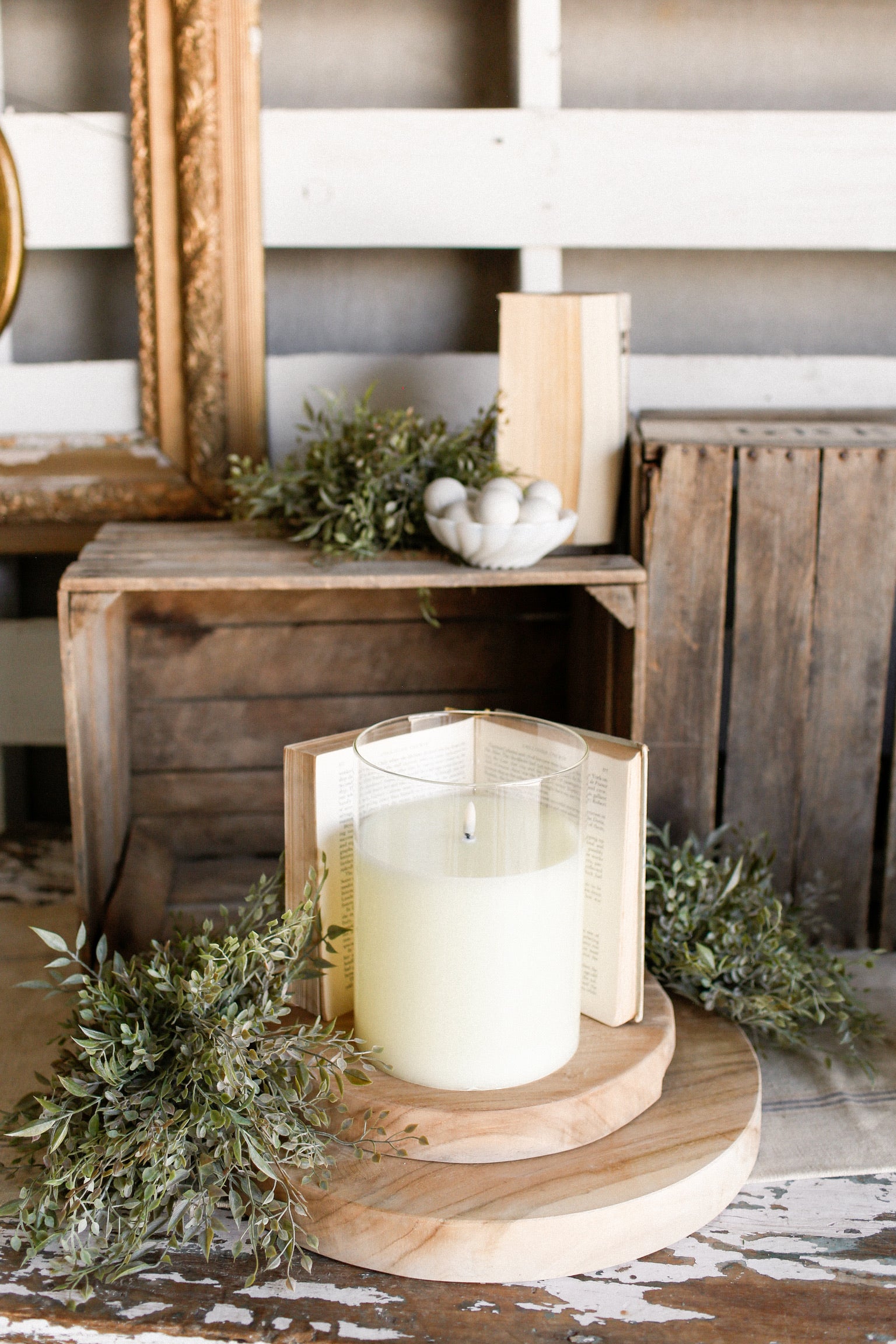 Medium Ivory Flameless Candle The Little Burlap Barn®
