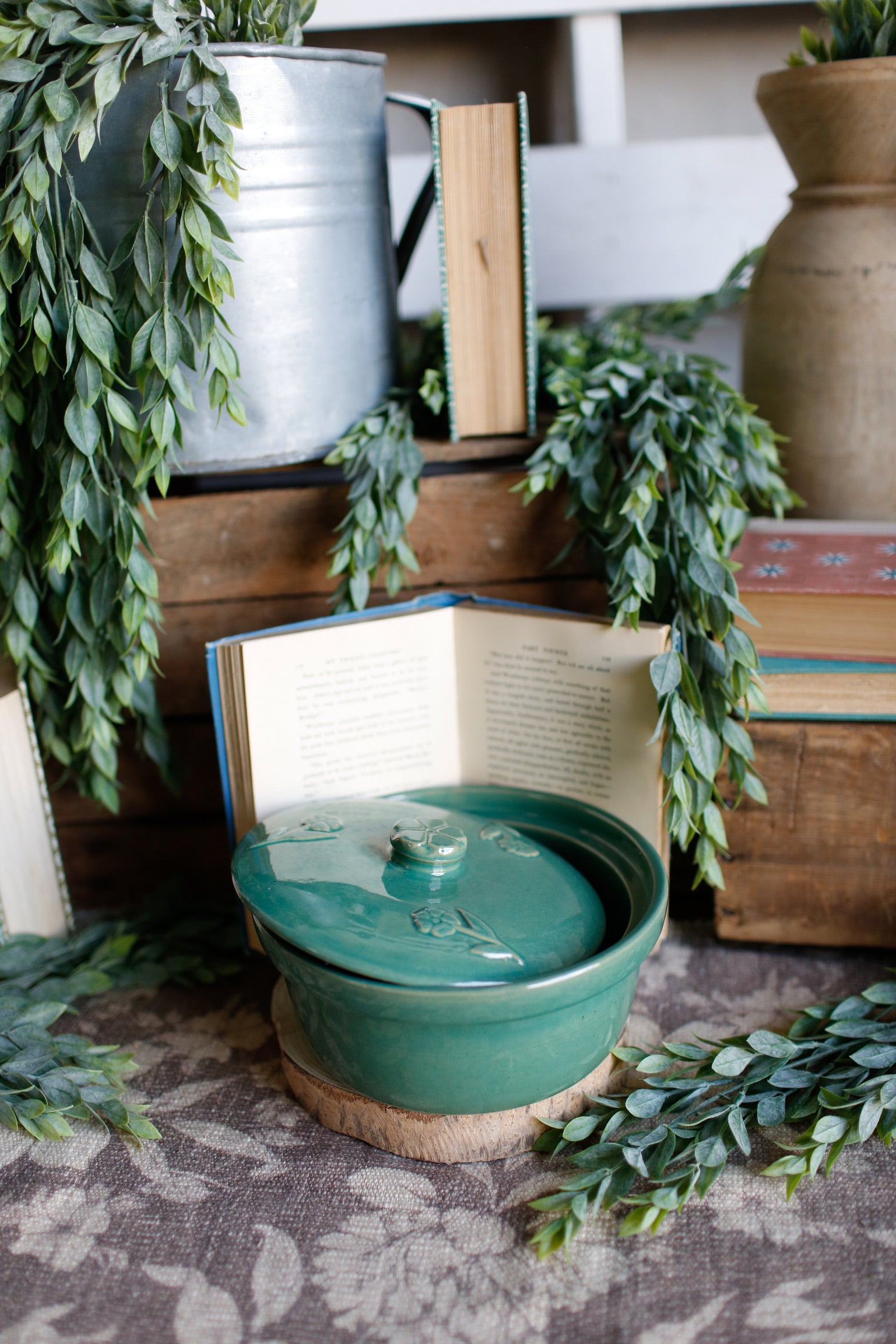 Vintage Floral Casserole Dish