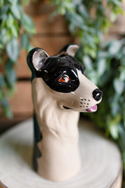 Stoneware Dog Vase