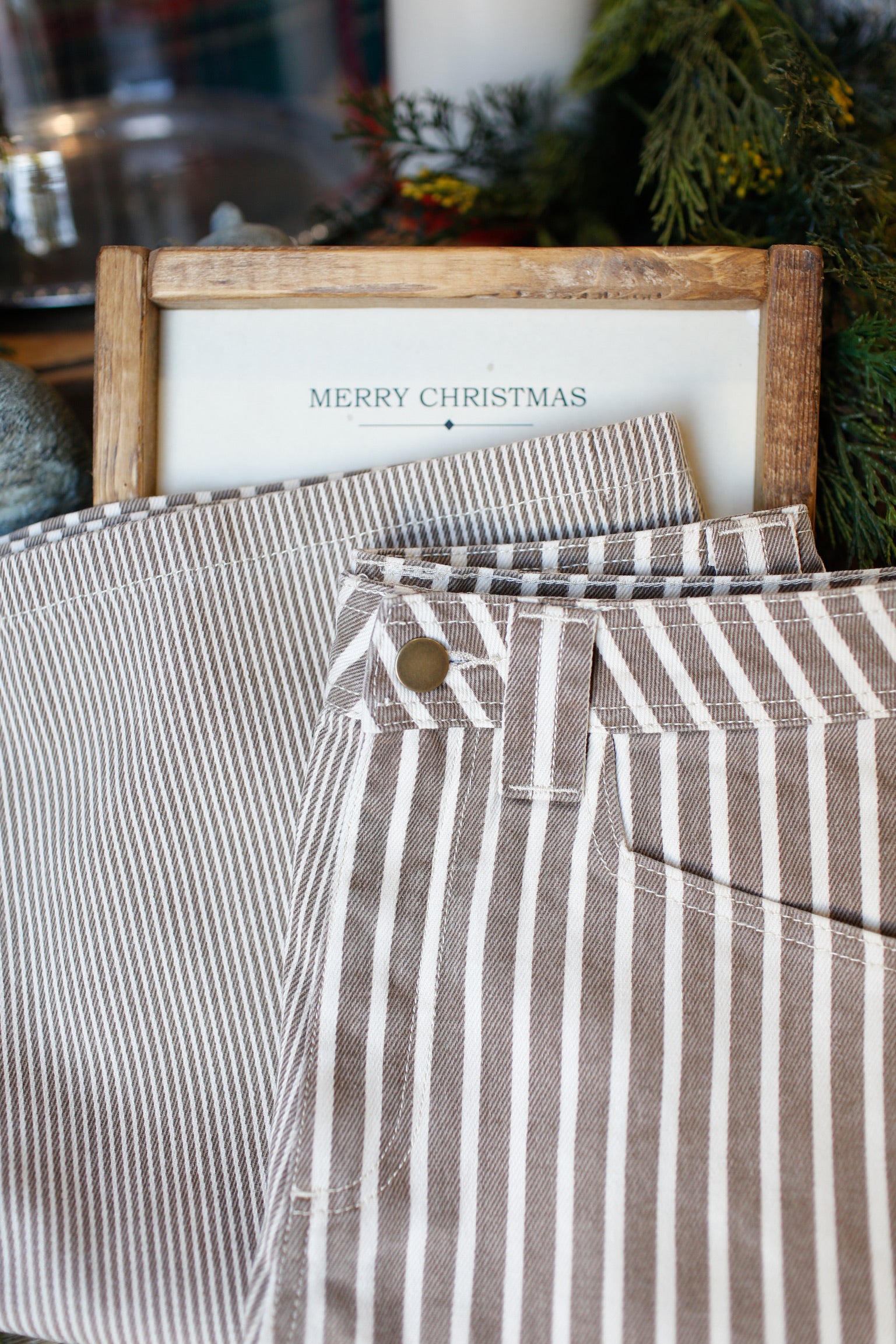 Franklin Stripe Mixed Pant