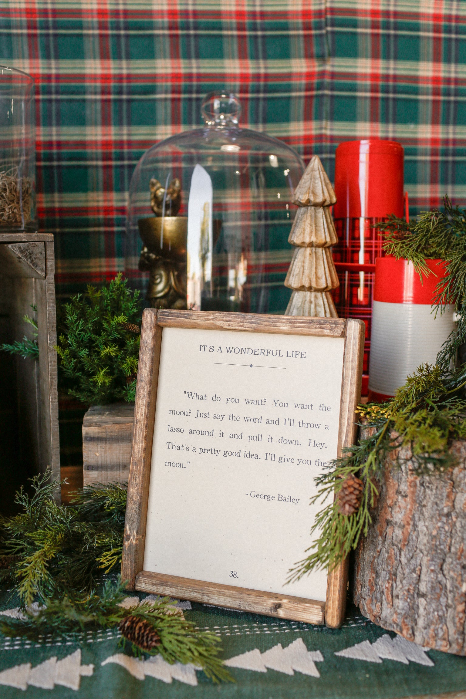 Handmade "It's a Wonderful Life" Framed Sign