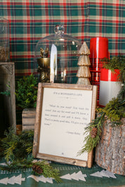 Handmade "It's a Wonderful Life" Framed Sign