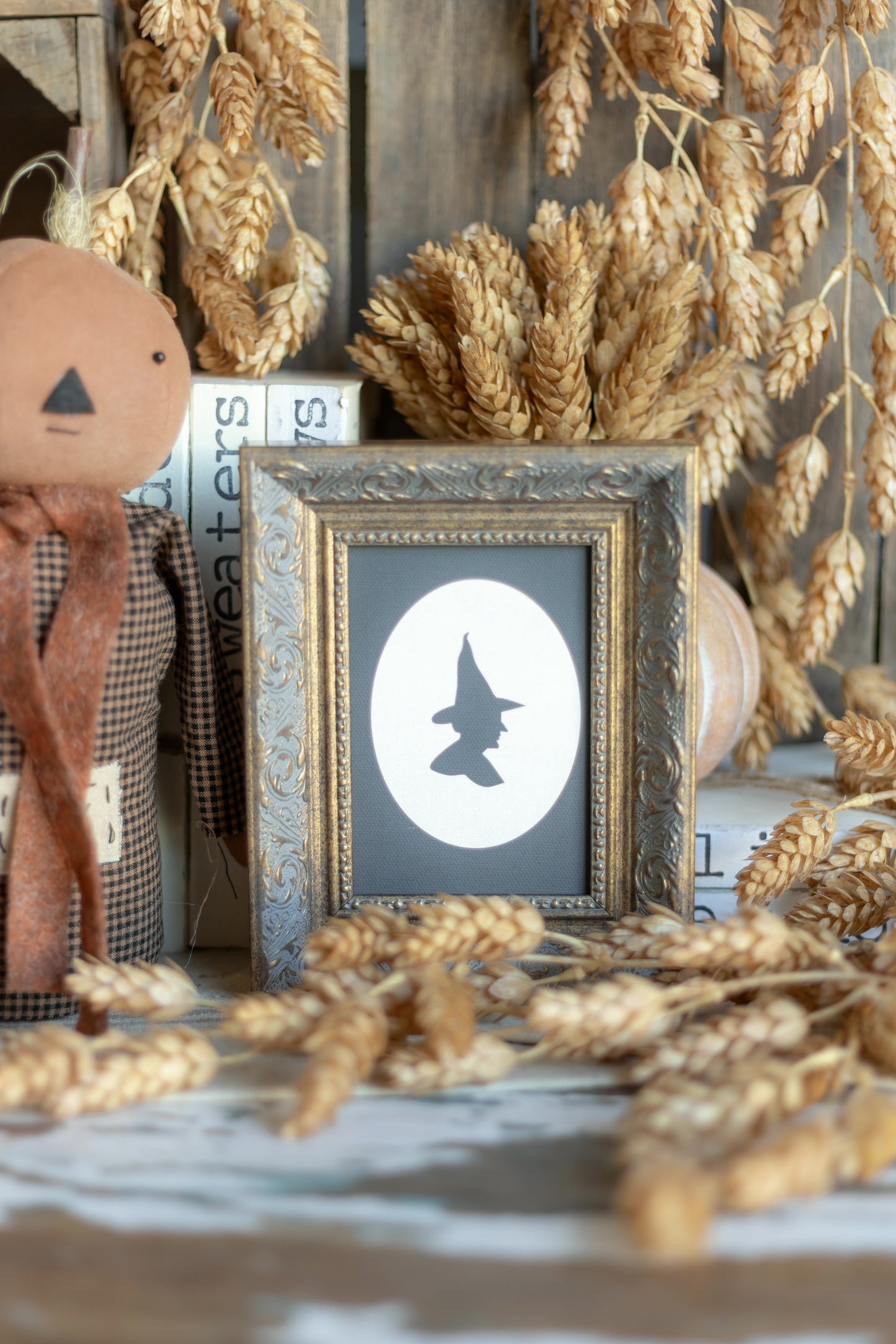 Witch Silhouette Framed Art The Little Burlap Barn