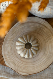 Marble Ribbed Taper Holder Creative Co-Op