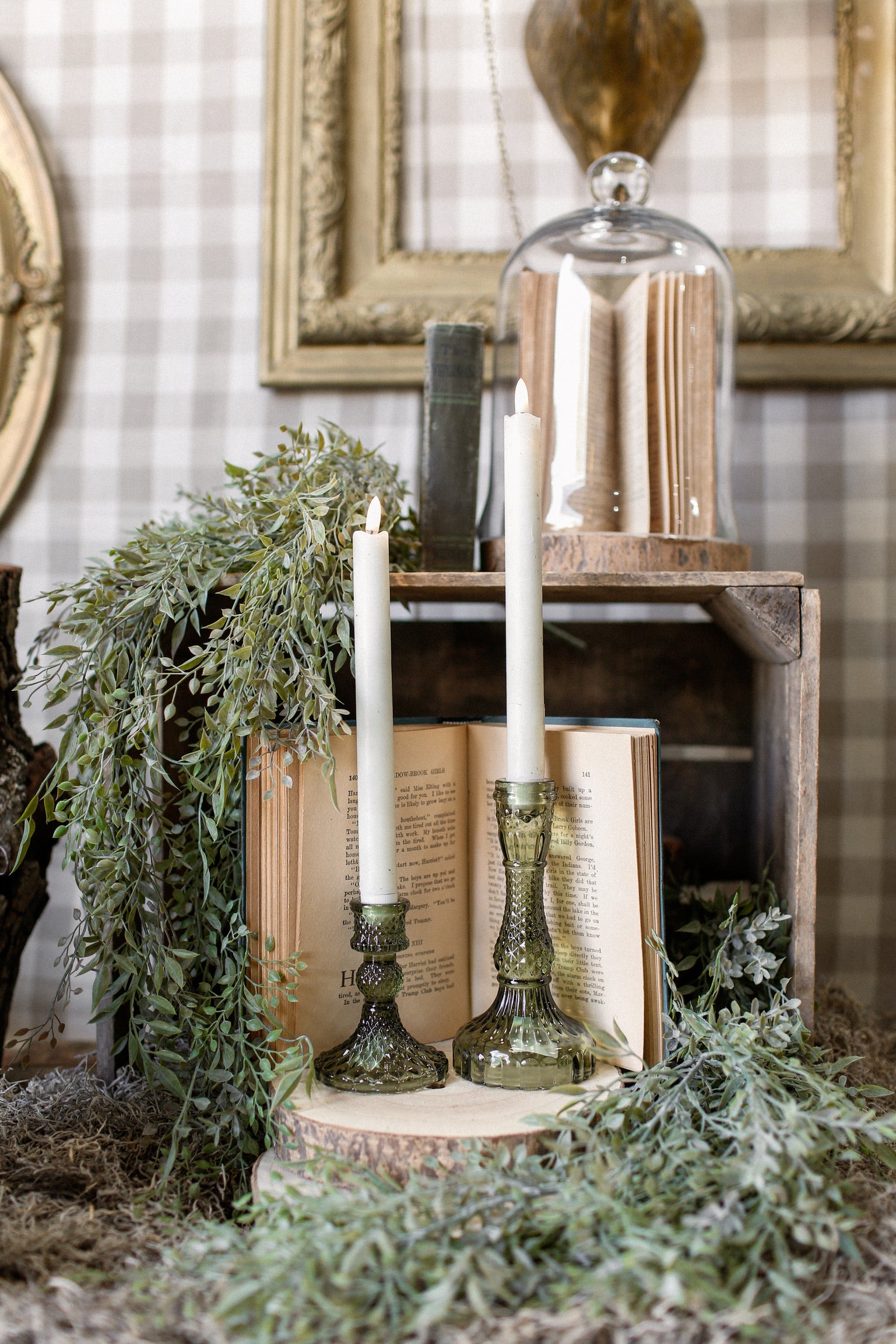 Forest Green Candlestick