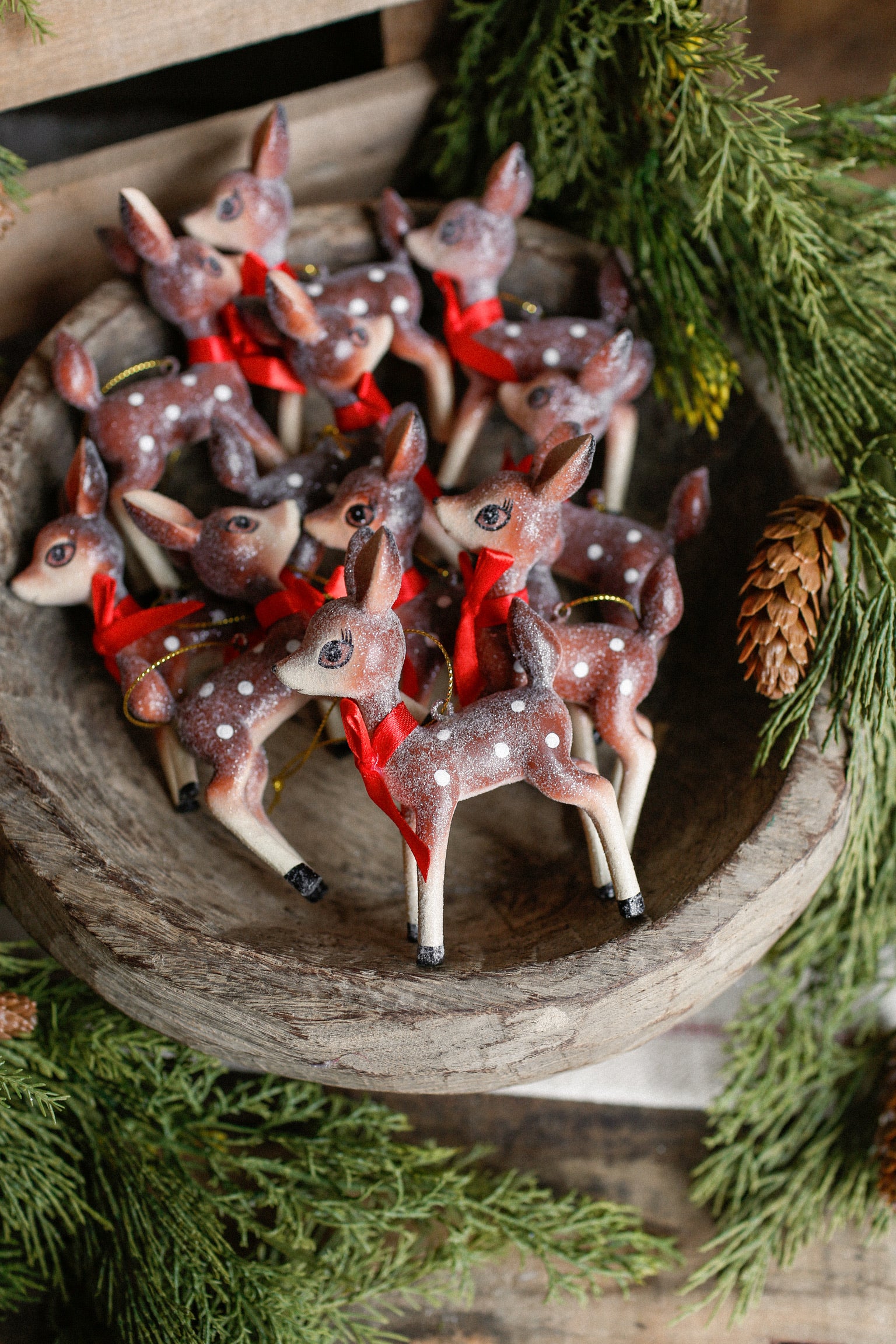 Glittered Deer Ornament