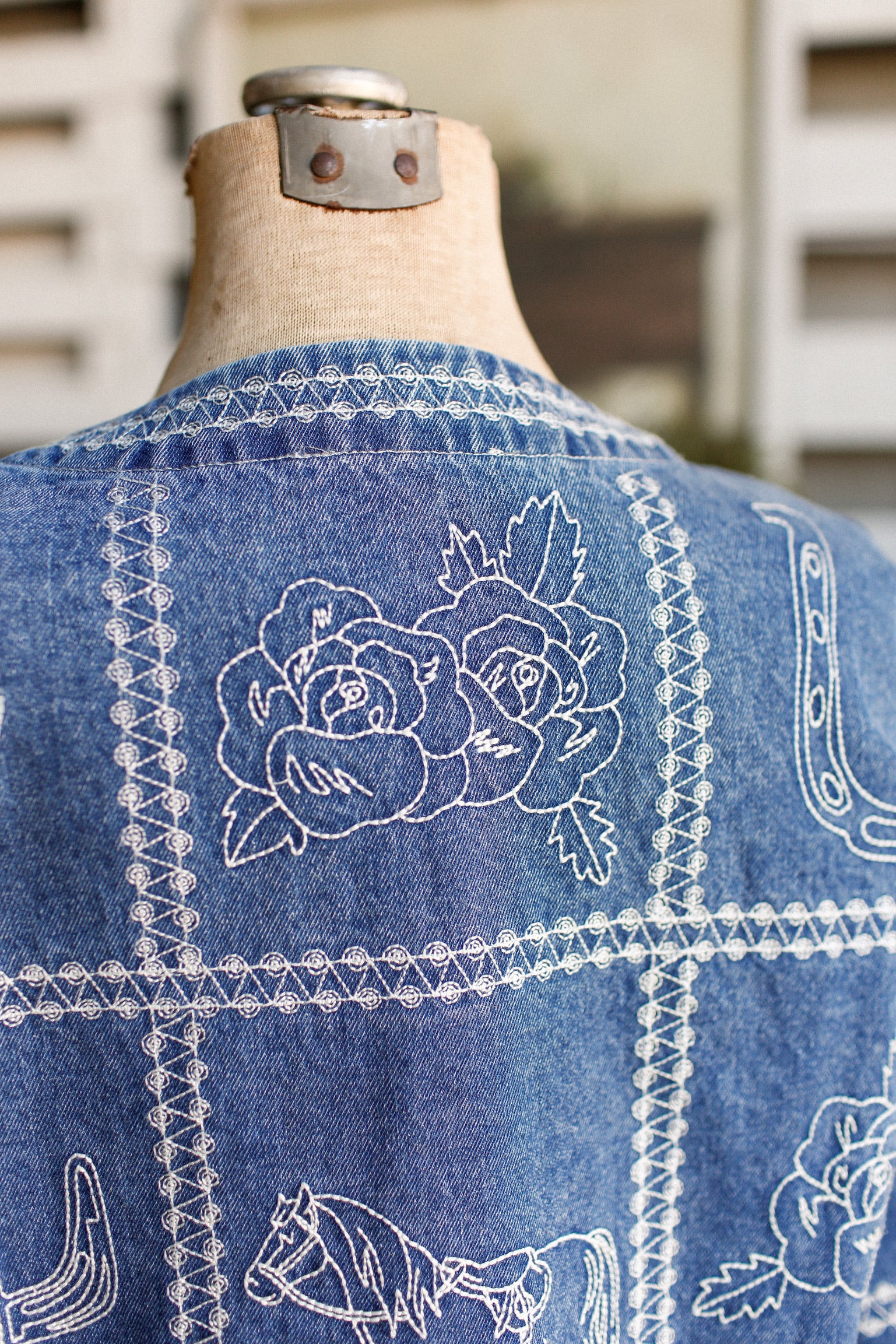 Embroidered Yee Haw Denim Jacket