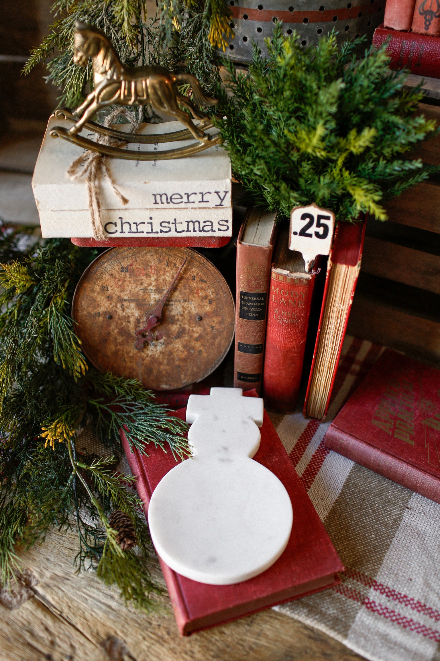 Marble Snowman Spoon Rest