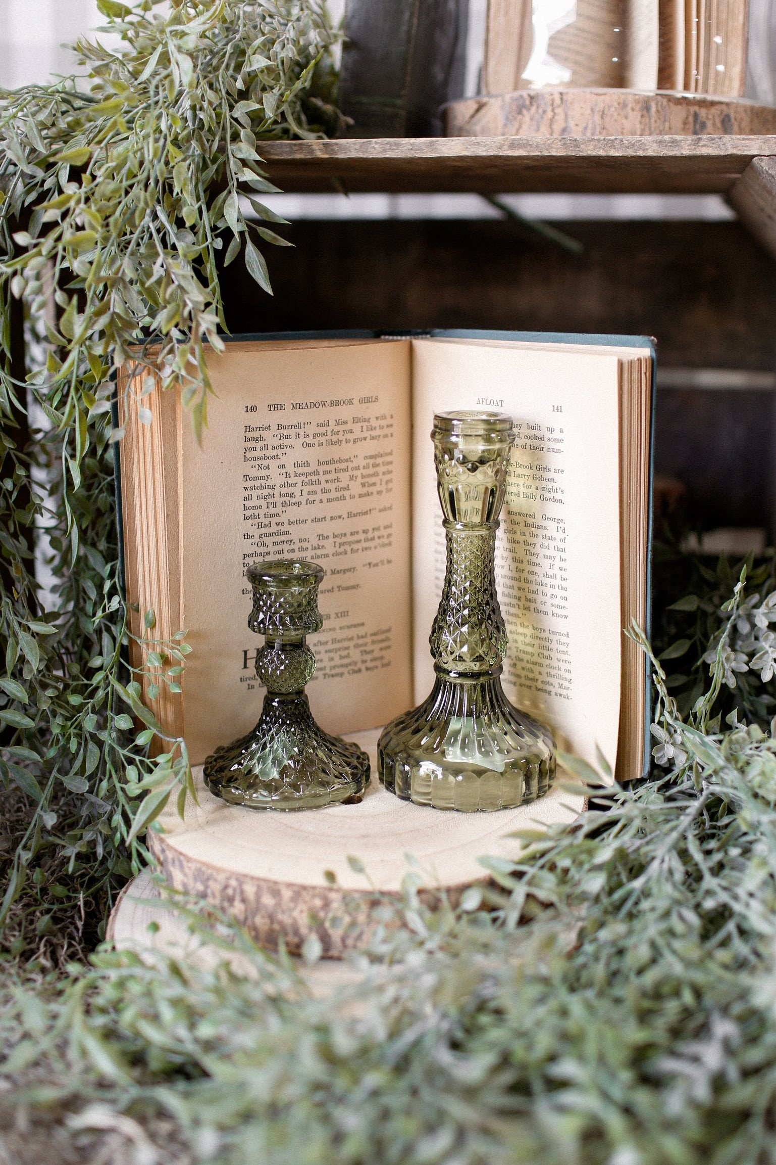 Forest Green Candlestick