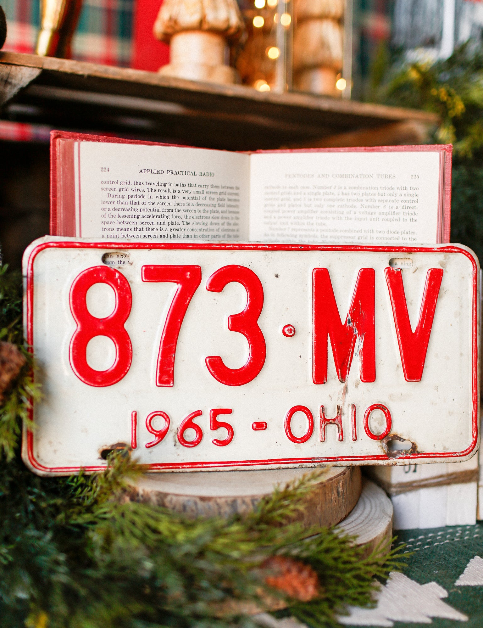 Vintage White License Plate The Little Burlap Barn®